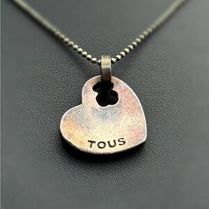 Jewelry AUTH TOUS Sterling Silver I Love You Heart Shape Charm Pendant